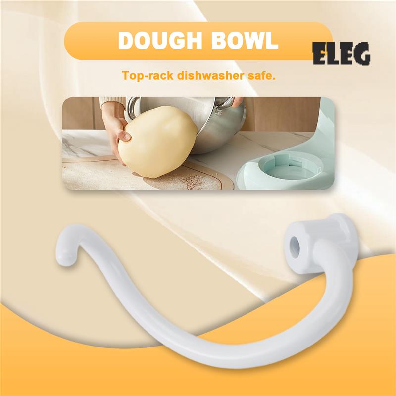 Stand Mixer Bowl - ELEG-나선형 코팅 금속 반죽 후크 나선형