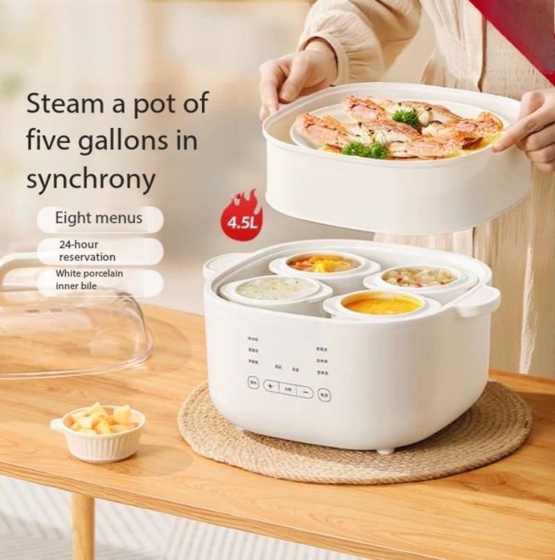 Slow Cooker Ceramic - 4.5L 자동 세라믹 수분 분리 스튜