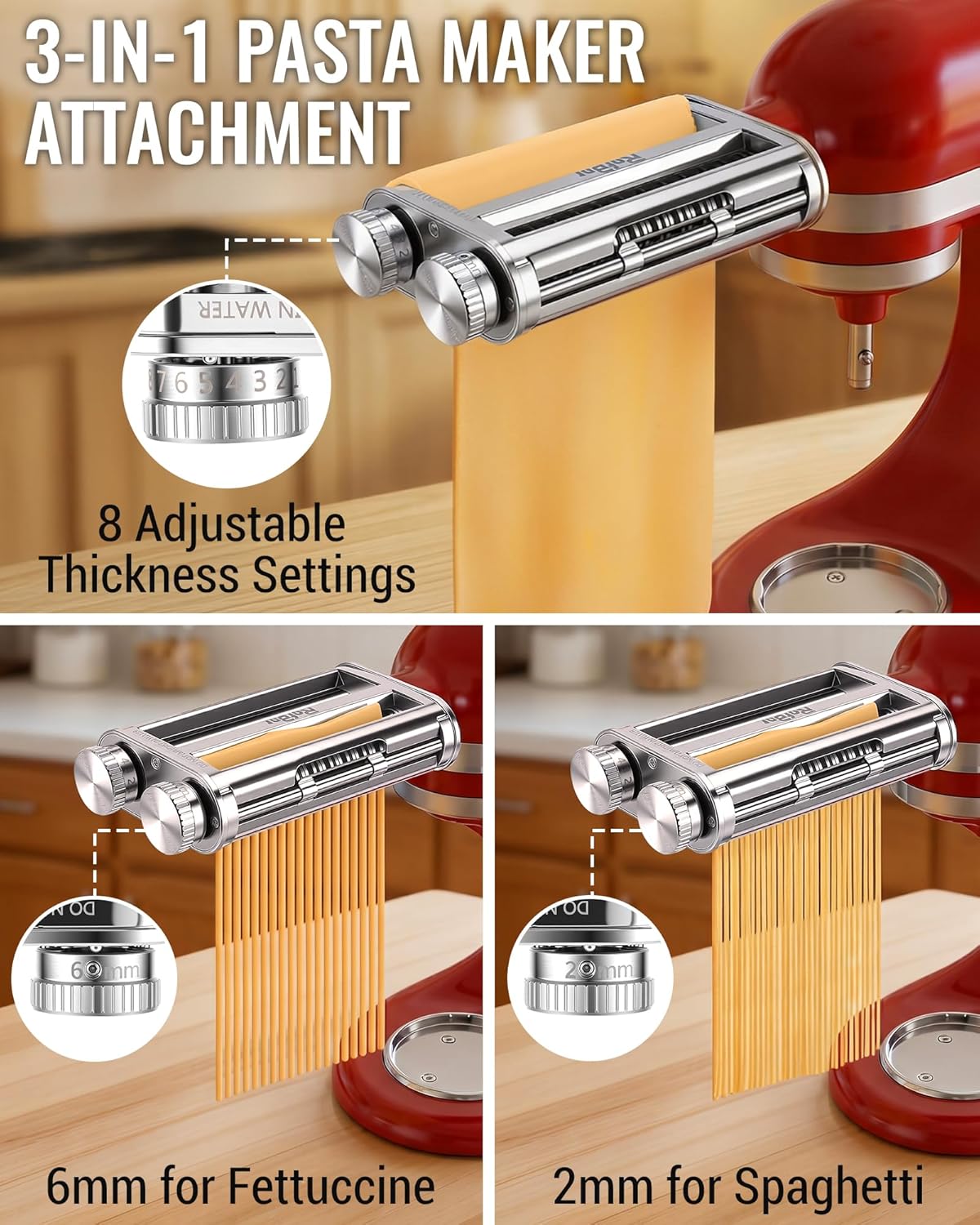 키친에이드 믹서 3-in-1 파스타 롤러 커터 부착물, - Kitchen Appliances Germany 리뷰 및 가격