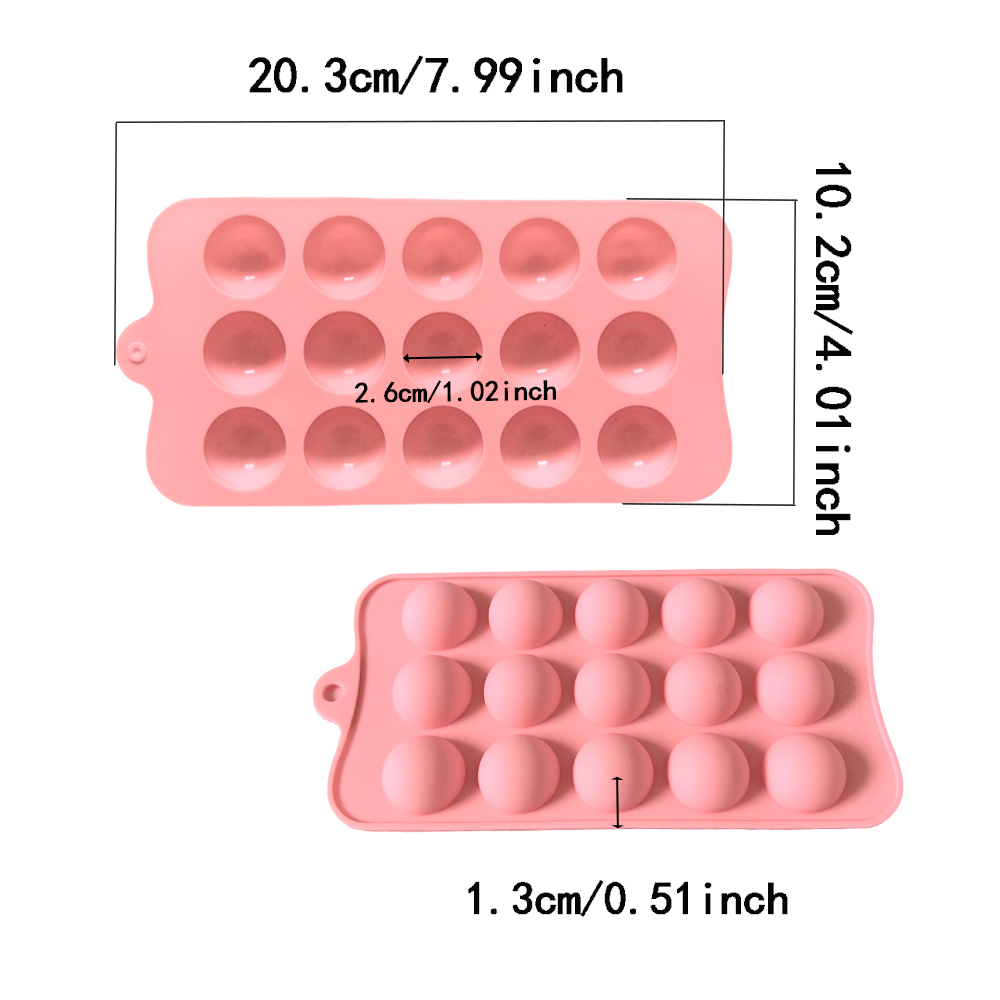 15개의 구멍이 있는 반원형 초콜릿 실리콘 몰드, 사탕 - Kitchen Appliances For Baking 리뷰 및 가격
