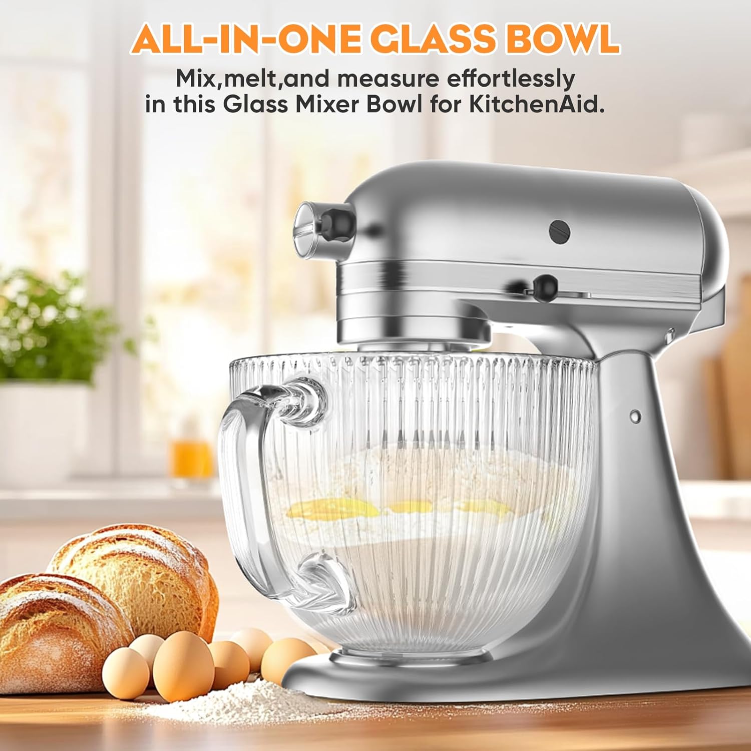 키친에이드 믹서용 GVODE 유리 그릇, 푸어 스파우트 - Stand Mixer Bowl 리뷰 및 가격