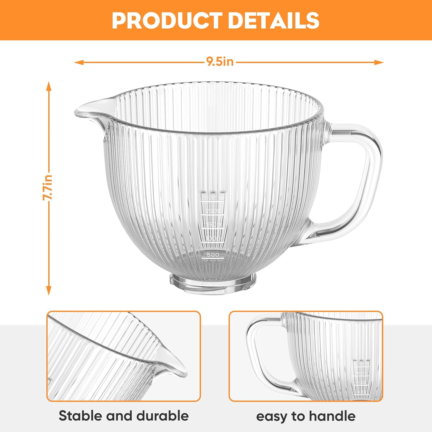 키친에이드 믹서용 GVODE 유리 그릇, 푸어 스파우트 - Stand Mixer Bowl 리뷰 및 가격