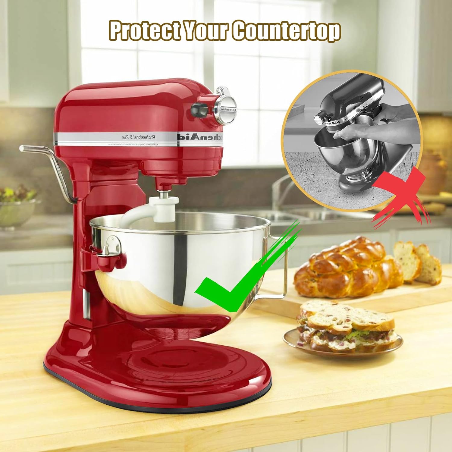 주방 보조 믹서용 슬라이딩 매트, 무버 슬라이더 매트  - Stand Mixer Bowl 리뷰 및 가격