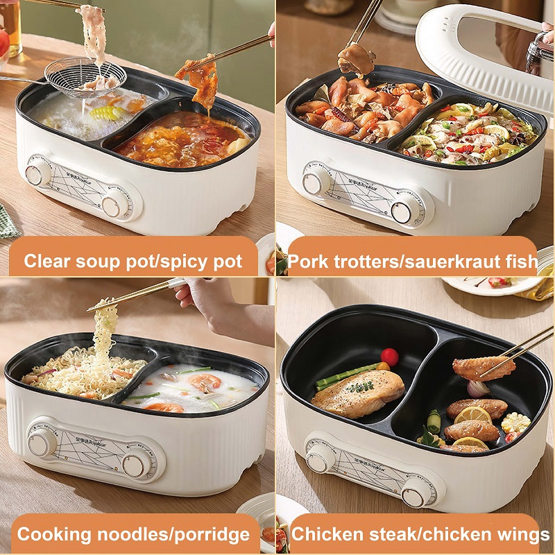 6L 더블 라이너 전기 냄비 대용량 비 스틱 전기 프라 - Slow Cooker Ceramic 리뷰 및 가격