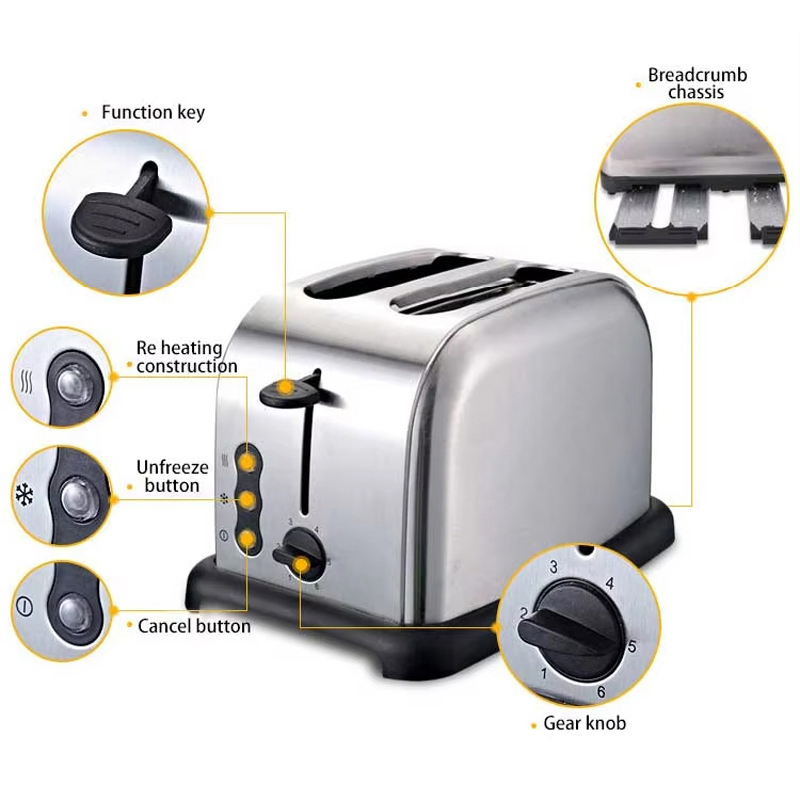 새로운 디자인 전기 스테인리스 스틸 토스터 4슬라이스  - Kitchen Appliances Quality 리뷰 및 가격