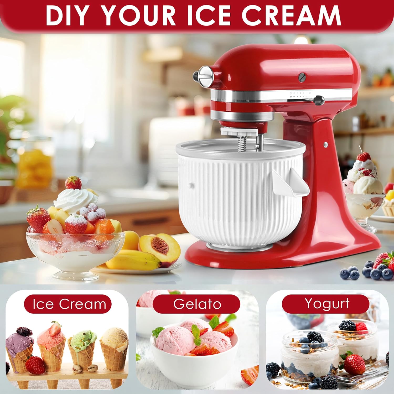 KitchenAid 스탠드 믹서용 아이스크림 메이커 부 - Stand Mixer Bowl 리뷰 및 가격