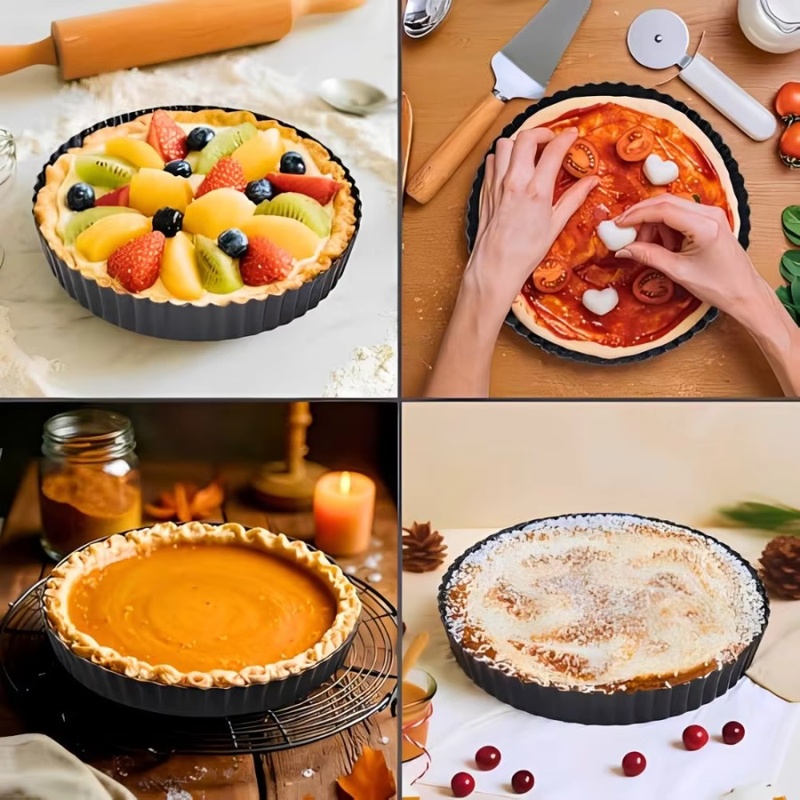 1개 분리형 바닥이 있는 플루트형 타르트 팬, 논스틱  - Kitchen Appliances For Baking 리뷰 및 가격